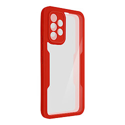 Avizar Coque intégrale Galaxy A53 5G Dos Plexiglas et Avant Polymère Contour rouge