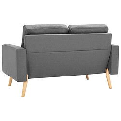 Acheter Maison Chic Ensemble de canapés 2 pcs, Canapé droit Sofa pour Salon Tissu Gris clair -GKD459371