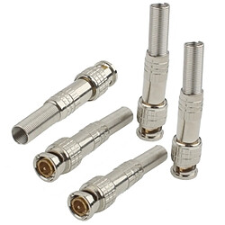 Wewoo 5 PCS cuivre sans soudure mâle à femelle connecteur BNC