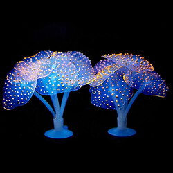 Wewoo Décoration aquarium Orange Articles Silicone Simulation Fluorescent Sucker Jellyfish, Taille: 10 * 10 * 9 cm