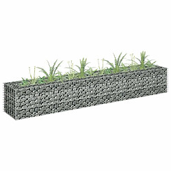 Maison Chic Jardinière,Lit surélevé - Bac à fleurs - pot de fleur à gabion Acier galvanisé 180x30x30 cm -GKD76772