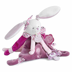 Doudou attache sucette Lapin cerise - Doudou et compagnie