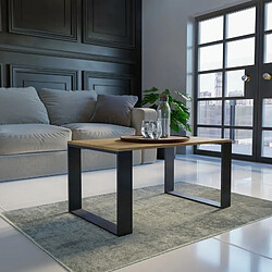 Vivaldi Table Basse Modern II Chene Artisan Noir 90 cm