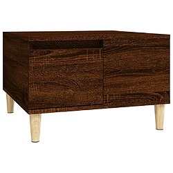 vidaXL Table basse chêne marron 55x55x36,5 cm bois d'ingénierie