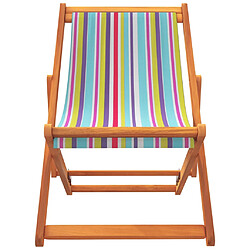 Avis vidaXL Chaises de plage pliables lot de 2 multicolore tissu