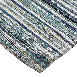 Avis Thedecofactory EFFLUVE - Tapis tressé fausse soie, chanvre, laine gris clair 180x270