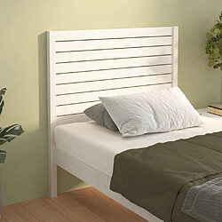 Avis vidaXL Tête de lit Blanc 106x4x100 cm Bois massif de pin