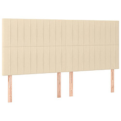 Maison Chic Lot de 4 Têtes de lit design pour chambre - Décoration de lit Crème 80x5x78/88 cm Tissu -MN91826