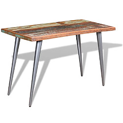 vidaXL Table à manger Bois de récupération 120x60x76 cm