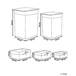 Avis Beliani Lot de 5 paniers en saule gris ELLA