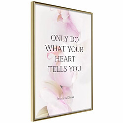 Paris Prix Affiche Murale Encadrée Follow Your Heart I 20 x 30 cm Or