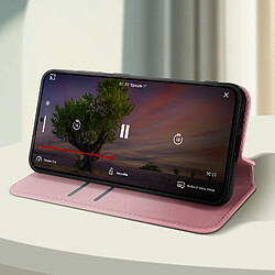 Avis Avizar Étui pour Galaxy S24 Porte-carte Support Vidéo Clapet Magnétique Rose Champagne