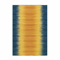 Paris Prix Tapis en Laine Fait Main Sunset 90x160cm Jaune & Bleu