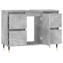 Acheter Maison Chic Armoire salle de bain,Meuble de rangement de salle de bain,Meuble haut gris béton 80x33x60cm bois d'ingénierie -GKD305912