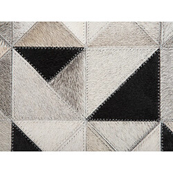 Acheter Beliani Tapis en cuir gris/noir d 140 cm KIRKLAR