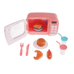 four micro-ondes électrique rôle préscolaire enfant cuisine batterie de cuisine setset rose pas cher