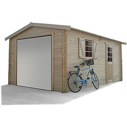 Solid Garage bois - 19.26 m² - 2.58 x 5.38 x 2.53 m - 40 mm