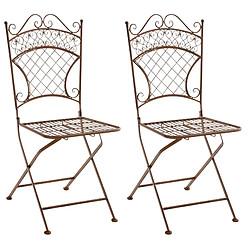 Non Lot de 2 chaises de jardin Adelar