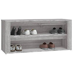 Avis vidaXL Étagère à chaussures Sonoma gris 100x35x45 cm Bois d'ingénierie