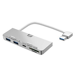 Universal HC413 Aluminium USB 3.0 Hub Type-C Hub TF / SD Carte Reader USB Adaptateur pour l'imprimante de la caméra du téléphone IMAC U