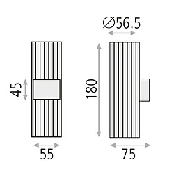 Acb Applique Modrian 2x8W Blanc