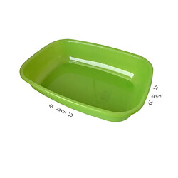 Avis AIME Bac a litiere sans rebord - Bords arrondies - 43 x 31 x 10 cm - Pour chat