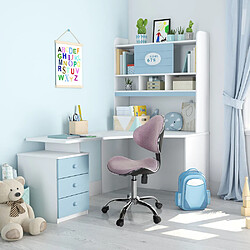 Chaise pour enfant / Chaise de bureau pour enfant KIDDY GTI-3 Tissu Rose hjh OFFICE pas cher