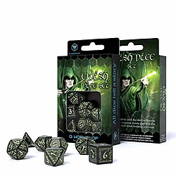 Q Workshop Elvish Dice Black/Glow-in-the-Dark (7) Board Game