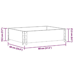 vidaXL Jardinière 80x60 cm bois de pin massif pas cher