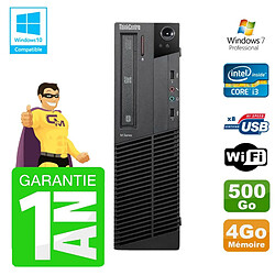 PC Lenovo M91p SFF Intel I3-2120 4Go Disque 500Go Graveur Wifi W7 - Occasion