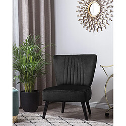 Beliani Fauteuil VAASA Velours Noir