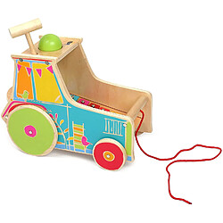 Small Foot Jouet de motricité Tracteur xylophone en bois