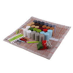 Kits de crochet de verrouillage pour housse de coussin bricolage housse de coussin canapé 43x43cm deux chevaux pas cher