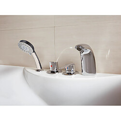 Avis Vente-Unique Baignoire balnéo blanche - 1 place - 140L - 150 x 75 x 54,5 cm - Angle gauche - GAVINO