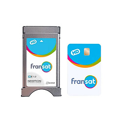 Module Fransat TV satellite Neotion CI+ 1.3 HD + carte Fransat PC7 HD valable 4 ans