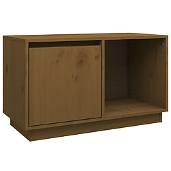 Maison Chic Meuble TV scandinave - Banc TV pour salon Marron miel 74x35x44 cm Bois de pin massif -MN16465