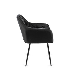 Avis Vivaldi Chaise VIKI Noir Velours