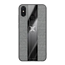 Wewoo Coque Souple Pour Xiaomi Mi Max 3 XINLI tissu cousu Texture TPU antichoc de protection Gris