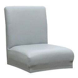 Housse De Chaise Extensible Housse De Protection Tabouret à Dossier Court Siège Bar Pub Gris Clair