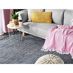 Avis Beliani Tapis en coton gris 160 x 230 cm BESNI