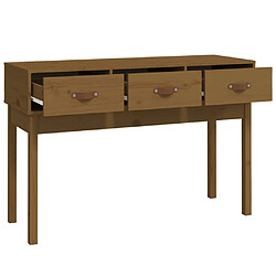 Avis vidaXL Table console Marron miel 114x40x75 cm Bois massif de pin