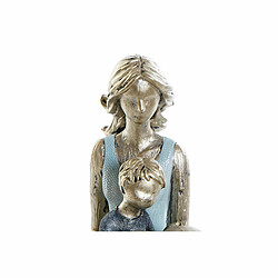 Figurine Décorative DKD Home Decor Femme Bleu Doré Résine Moderne (15 x 9,5 x 18 cm)