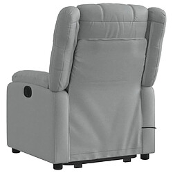 Acheter Maison Chic Fauteuil Relax pour salon, Fauteuil inclinable de massage électrique Gris clair Tissu -GKD68452