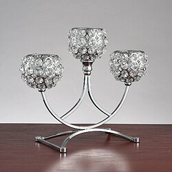 Avis 3-bras Argent Cristal Bougeoir de Mariage Anniversaire À Manger Table Basse Décor Décoration de La Maison, la maison Chandelier Candélabres de Table