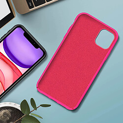 Avis Avizar Coque iPhone 11 Silicone Semi-rigide Mat Finition Soft Touch Fushia