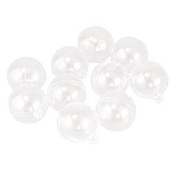 10pcs boule en plastique remplissable en plastique clair ornements artisanat de boîte de bonbons de Noël 3cm