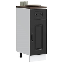 vidaXL Armoire de cuisine Kalmar noir bois d'ingénierie