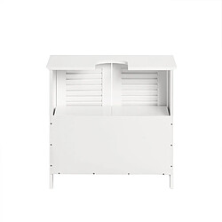 SoBuy FRG237-W Meuble Sous-Lavabo Meuble de Salle de Bain Vasque - 2 portes et 2 étages