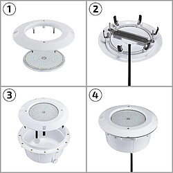 Avis Ledkia Adaptateur pour Installation dans Niche Astra de l'Ampoule LED Slim Piscine Submersible PAR56 Blanc