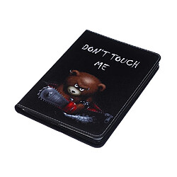 Avis Etui en PU impression motif ours marron et mots d'avertissement pour votre Apple iPad mini 1 2 3